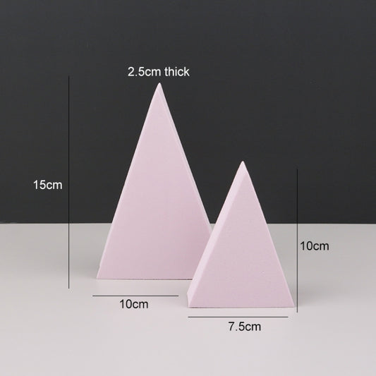 2 x Triangles Combo Kits Geometric Cube Solid Color Photography Photo Background Table Shooting Foam Props (Pink) by buy2fix