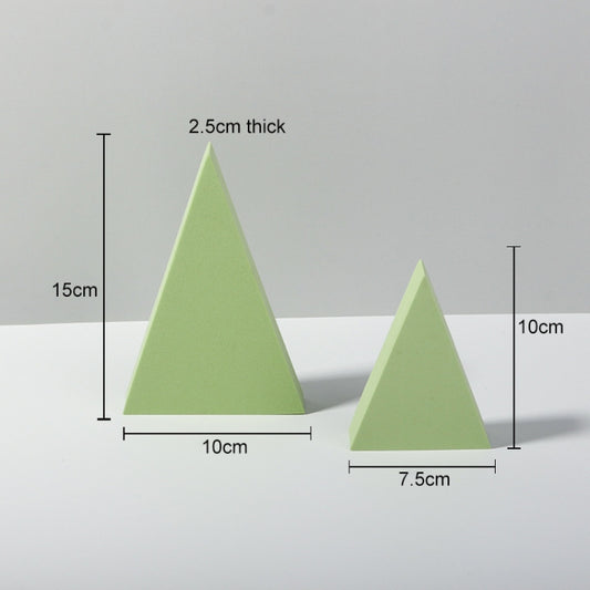 2 x Triangles Combo Kits Geometric Cube Solid Color Photography Photo Background Table Shooting Foam Props (Green) by buy2fix