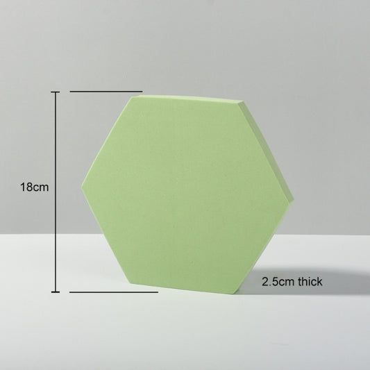 18 x 2cm Hexagon Geometric Cube Solid Color Photography Photo Background Table Shooting Foam Props (Green) by buy2fix