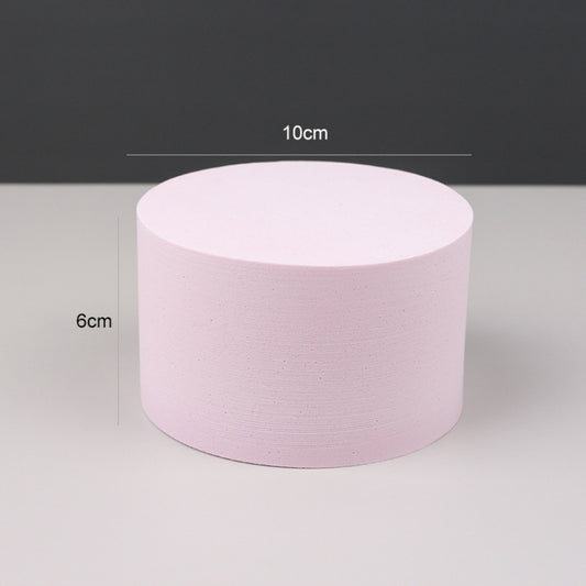 10 x 6cm Cylinder Geometric Cube Solid Color Photography Photo Background Table Shooting Foam Props (Pink) by buy2fix
