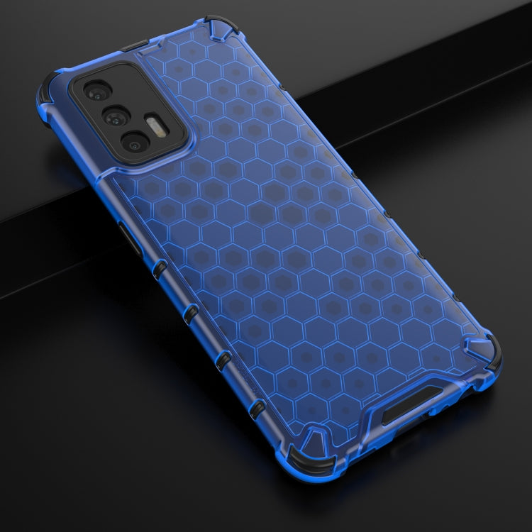 For OPPO Realme GT 5G Shockproof Honeycomb PC + TPU Case(Blue) by buy2fix