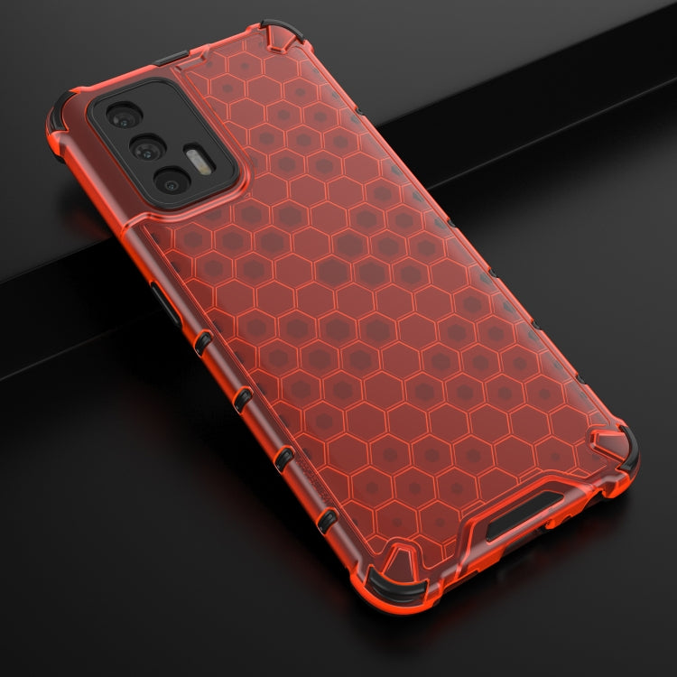 For OPPO Realme GT 5G Shockproof Honeycomb PC + TPU Case(Red) by buy2fix
