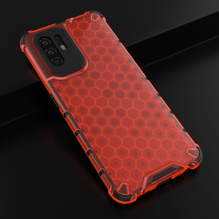 For OPPO Reno5 Z 5G Shockproof Honeycomb PC + TPU Case(Red) by buy2fix