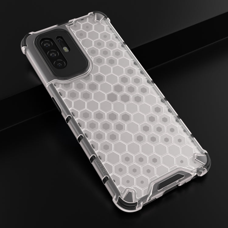 For OPPO Reno5 Z 5G Shockproof Honeycomb PC + TPU Case(White) by buy2fix
