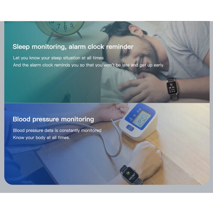 F37 1.69 inch TFT Screen IP67 Waterproof Smart Watch, Support Body Temperature Monitoring / Heart Rate Monitoring / Blood Pressure Monitoring(Green) by buy2fix