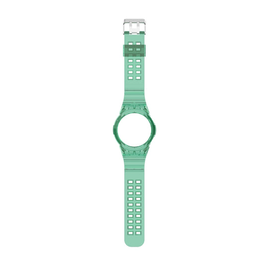For Huawei Watch GT 2 46mm Silicone Integrated Translucent Watch Band(Green) by buy2fix