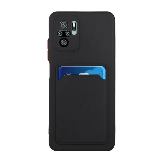 For Xiaomi Redmi Note 10 Pro Card Slot Design Shockproof TPU Protective Case(Black) by buy2fix