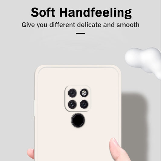 For Huawei Mate 20 Solid Color Imitation Liquid Silicone Straight Edge Dropproof Full Coverage Protective Case(Grey) by buy2fix