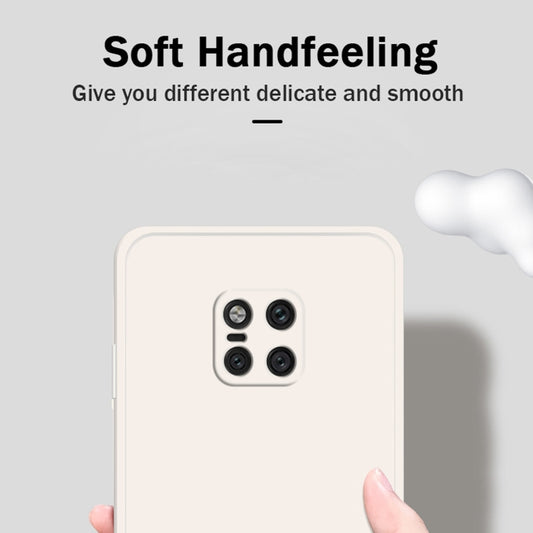 For Huawei Mate 20 Pro Solid Color Imitation Liquid Silicone Straight Edge Dropproof Full Coverage Protective Case(Sky Blue) by buy2fix