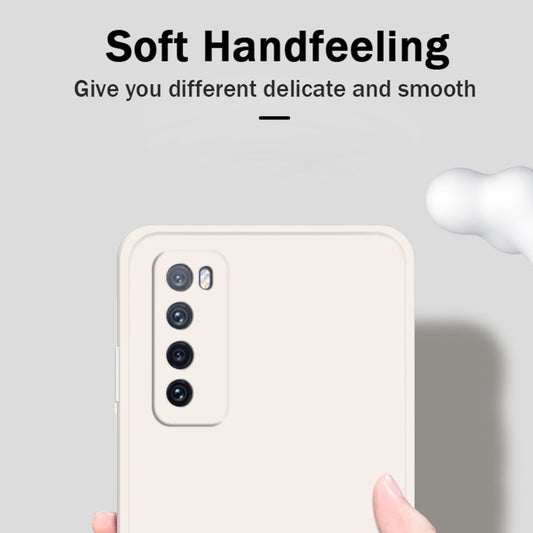 For Huawei nova 7 5G Solid Color Imitation Liquid Silicone Straight Edge Dropproof Full Coverage Protective Case(Sky Blue) by buy2fix