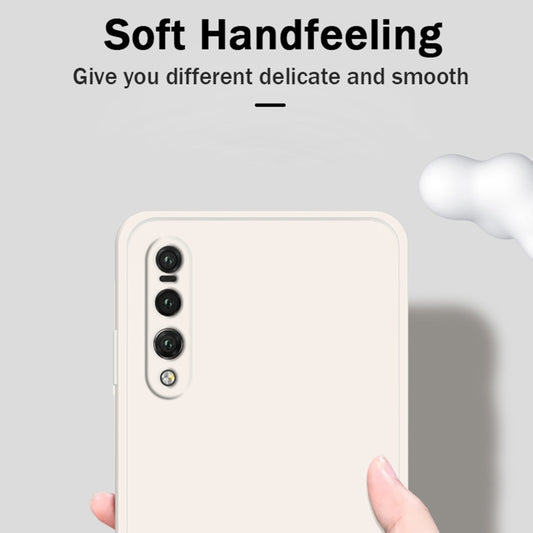 For Huawei P20 Pro Solid Color Imitation Liquid Silicone Straight Edge Dropproof Full Coverage Protective Case(Blue) by buy2fix