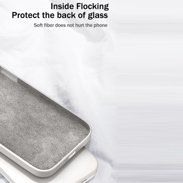For Samsung Galaxy A12 5G Solid Color Imitation Liquid Silicone Straight Edge Dropproof Full Coverage Protective Case(White) by buy2fix