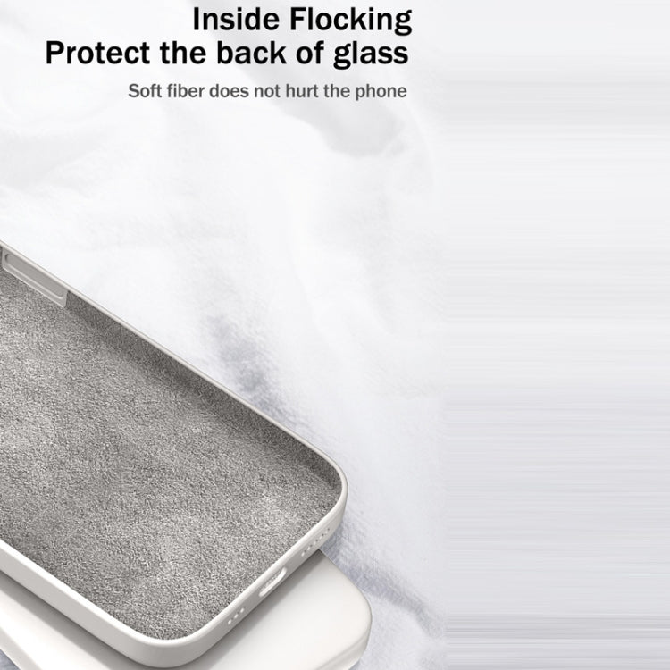 For Samsung Galaxy A42 5G Solid Color Imitation Liquid Silicone Straight Edge Dropproof Full Coverage Protective Case(White) by buy2fix