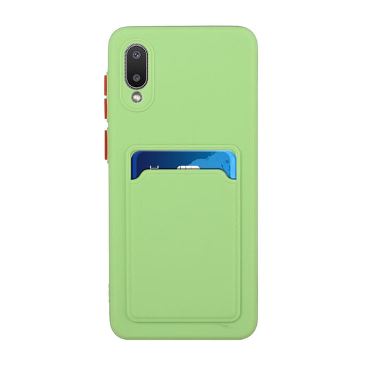 For Samsung Galaxy A02 Card Slot Design Shockproof TPU Protective Case(Green) by buy2fix
