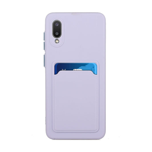 For Samsung Galaxy A02 Card Slot Design Shockproof TPU Protective Case(Purple) by buy2fix