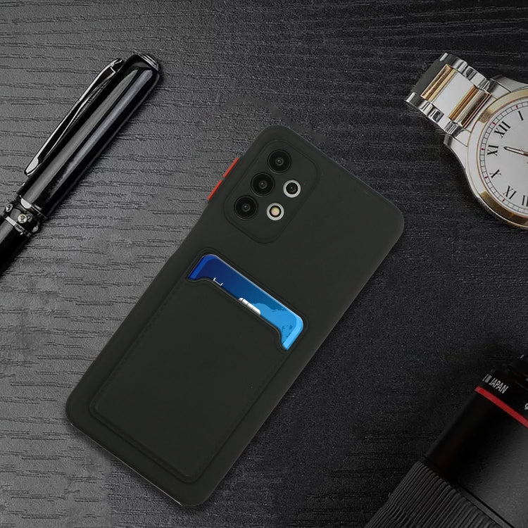 For Samsung Galaxy A32 4G Card Slot Design Shockproof TPU Protective Case(Black) by buy2fix