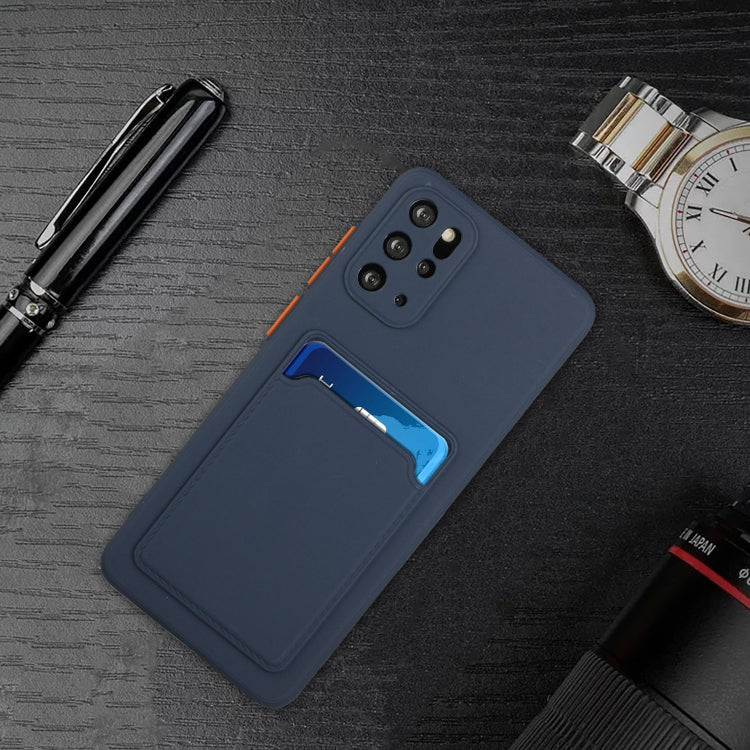 For Samsung Galaxy S20+ Card Slot Design Shockproof TPU Protective Case(Dark Blue) by buy2fix