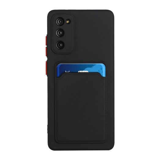 For Samsung Galaxy S20 FE Card Slot Design Shockproof TPU Protective Case(Black) by buy2fix