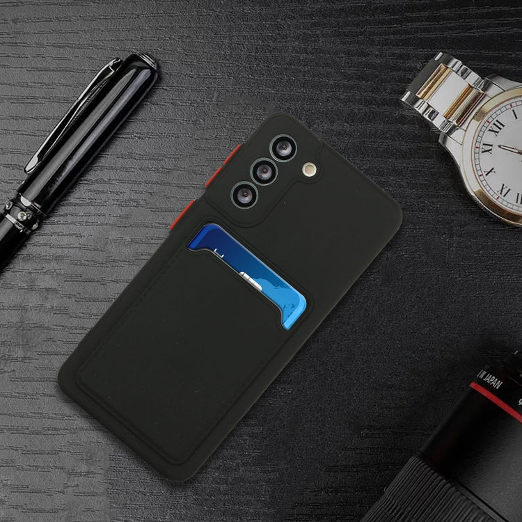 For Samsung Galaxy S21+ 5G Card Slot Design Shockproof TPU Protective Case(Black) by buy2fix