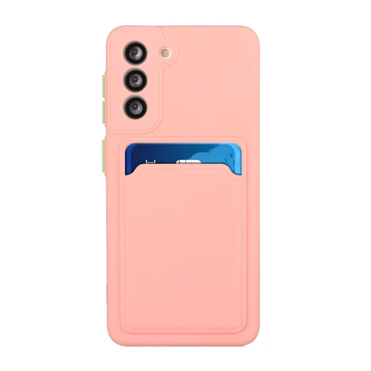 For Samsung Galaxy S21+ 5G Card Slot Design Shockproof TPU Protective Case(Pink) by buy2fix