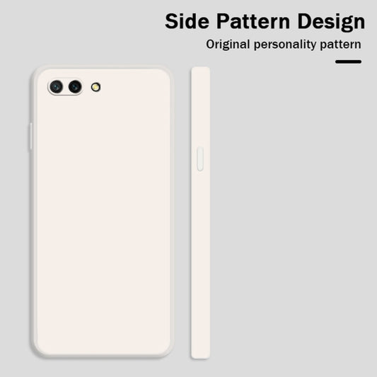 For Honor 10 Solid Color Imitation Liquid Silicone Straight Edge Dropproof Full Coverage Protective Case(White) by buy2fix