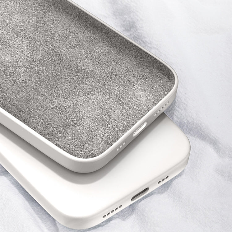 Solid Color Imitation Liquid Silicone Straight Edge Dropproof Full Coverage Protective Case For iPhone 8 Plus / 7 Plus(White) by buy2fix