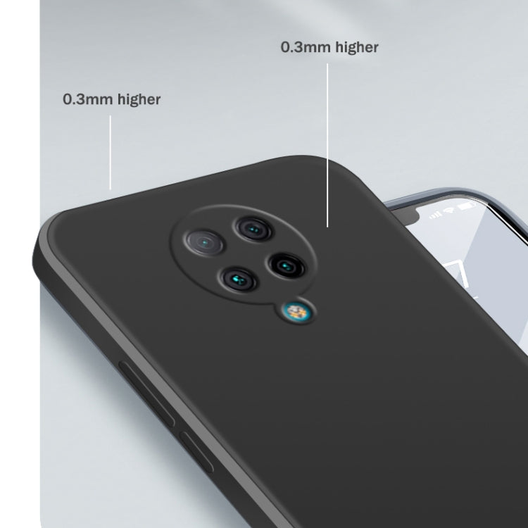 For Xiaomi Redmi K30 Pro Solid Color Imitation Liquid Silicone Straight Edge Dropproof Full Coverage Protective Case(Black) by buy2fix