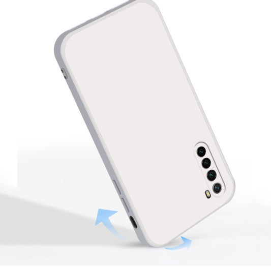 For Xiaomi Redmi Note 8 Solid Color Imitation Liquid Silicone Straight Edge Dropproof Full Coverage Protective Case(Black) by buy2fix