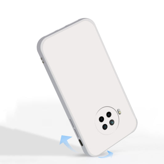 For Xiaomi Redmi Note 9 Pro Solid Color Imitation Liquid Silicone Straight Edge Dropproof Full Coverage Protective Case(Blue) by buy2fix