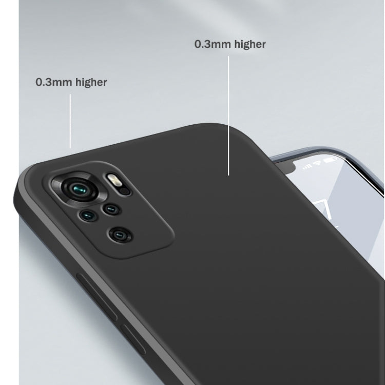 For Xiaomi Redmi Note 10 Solid Color Imitation Liquid Silicone Straight Edge Dropproof Full Coverage Protective Case(Matcha Green) by buy2fix