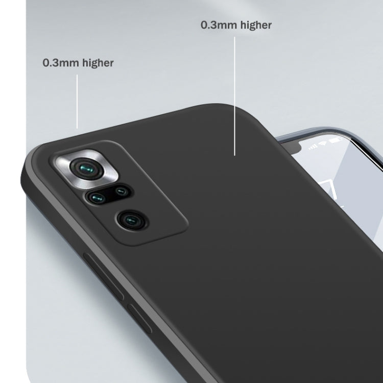 For Xiaomi Redmi Note 10 Pro Solid Color Imitation Liquid Silicone Straight Edge Dropproof Full Coverage Protective Case(White) by buy2fix