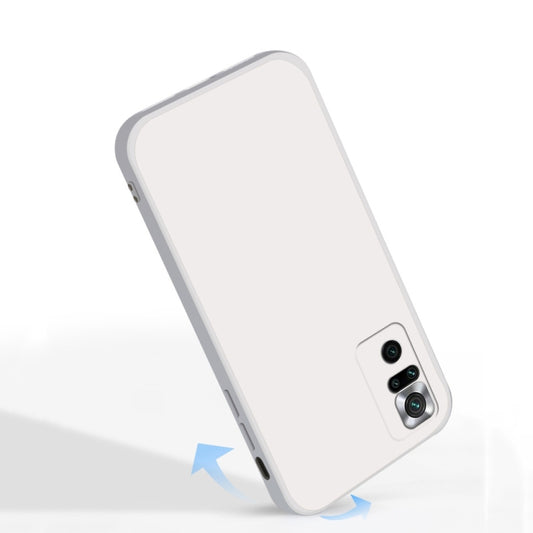 For Xiaomi Redmi Note 10 Pro Solid Color Imitation Liquid Silicone Straight Edge Dropproof Full Coverage Protective Case(Blue) by buy2fix