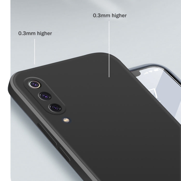 For Xiaomi Mi 9 Solid Color Imitation Liquid Silicone Straight Edge Dropproof Full Coverage Protective Case(Black) by buy2fix