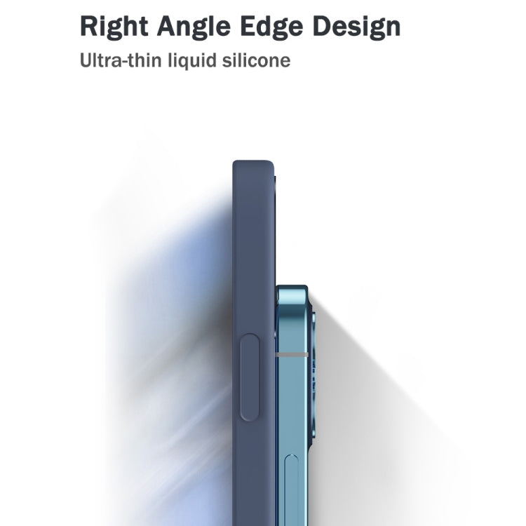 For Xiaomi Mi 10 Solid Color Imitation Liquid Silicone Straight Edge Dropproof Full Coverage Protective Case(Blue) by buy2fix