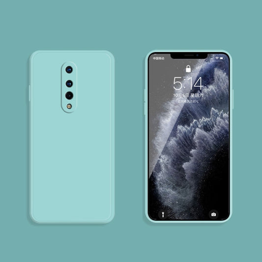 For OnePlus 8 Solid Color Imitation Liquid Silicone Straight Edge Dropproof Full Coverage Protective Case(Sky Blue) by buy2fix