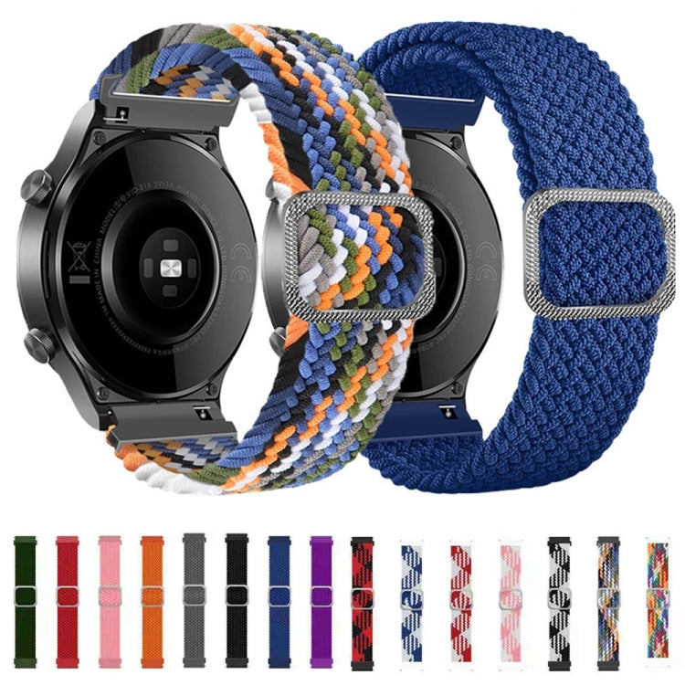 For Huami Amazfit Bip U Pro Adjustable Nylon Braided Elasticity Watch Band(Rainbow) by buy2fix