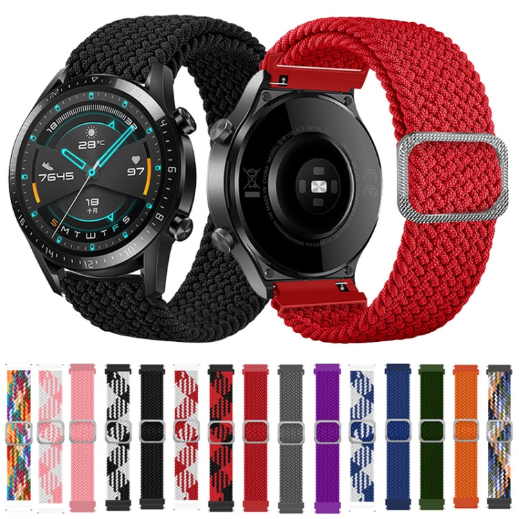 For Samsung Galaxy Watch Active2 40mm Adjustable Nylon Braided Elasticity Watch Band(Colorful Denim) by buy2fix