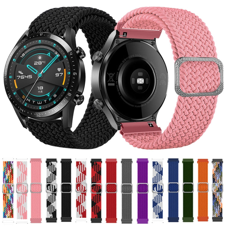 For Samsung Galaxy Watch 42mm Adjustable Nylon Braided Elasticity Watch Band(Black) by buy2fix