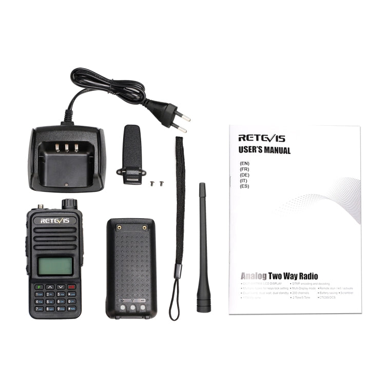 RETEVIS RT85 EU Frequency 136.000-174.000MHz+400.000-470.000MHz 200CHS Dual Band Digital Two Way Radio Handheld Walkie Talkie(Black) by RETEVIS