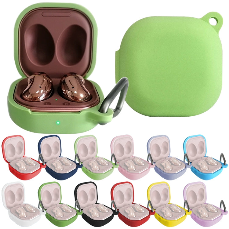 For Samsung Galaxy Buds Live / Pro Bluetooth Earphone Silicone Protective Case with Hook(Gray Blue) by buy2fix