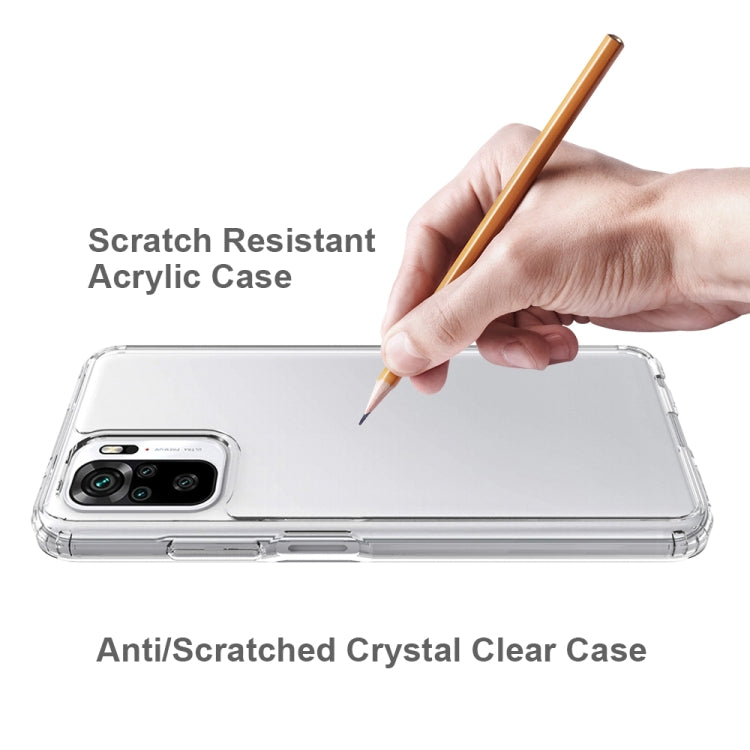 For Xiaomi Redmi Note 10 Shockproof Scratchproof TPU + Acrylic Protective Case(Transparent) by buy2fix