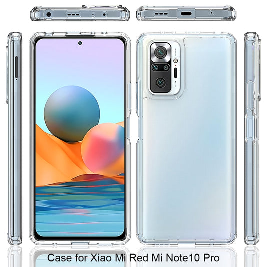 For Xiaomi Redmi Note 10 Pro Shockproof Scratchproof TPU + Acrylic Protective Case(Black) by buy2fix