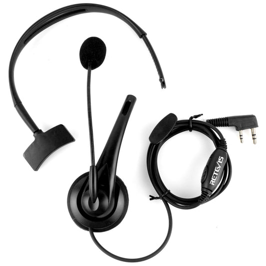 RETEVIS TK 2 Pin PTT Headphone Microphone for H-777 / RT-5R / RT-5RV / RT-B6 by RETEVIS