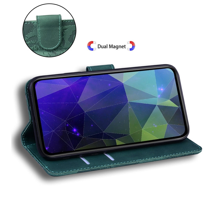 For OPPO Realme C21 Tiger Embossing Pattern Horizontal Flip Leather Case with Holder & Card Slots & Wallet(Green) by buy2fix