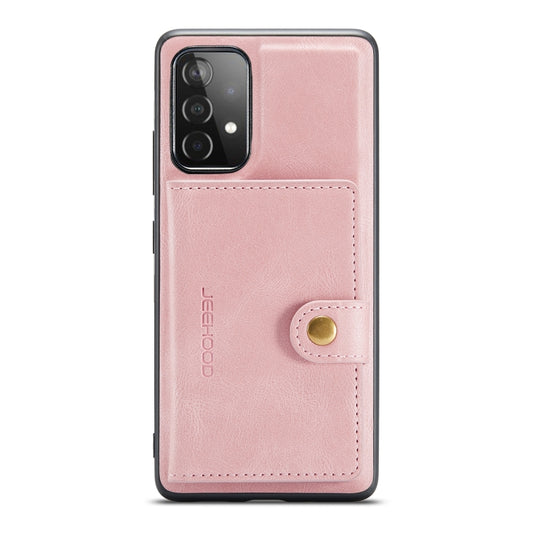For Samsung Galaxy A32 5G JEEHOOD Retro Magnetic Detachable Protective Case with Wallet & Card Slot & Holder(Pink) by JEEHOOD