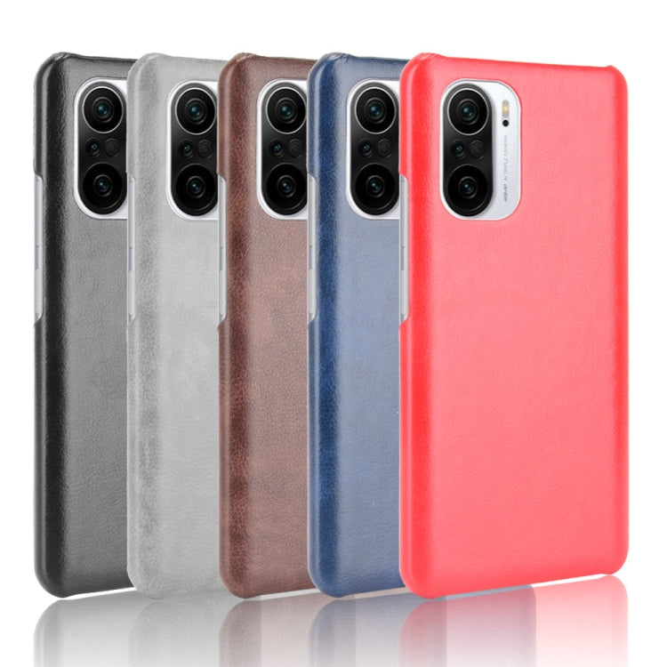 For Xiaomi Redmi K40 / K40 Pro / Poco F3 Shockproof Litchi Texture PC + PU Case(Blue) by buy2fix
