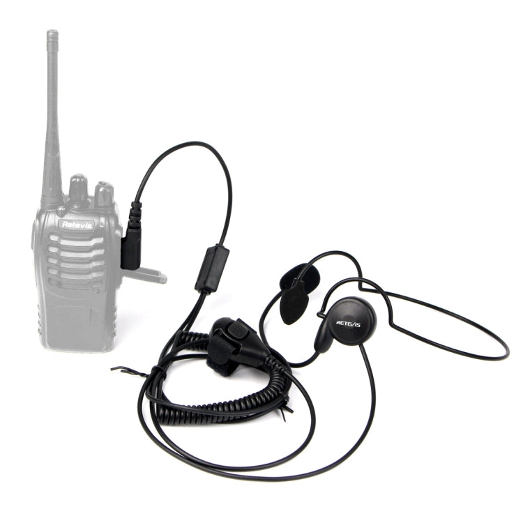 RETEVIS K-C2F 2 Pin PTT Finger Back-hanging Earphone Microphone for H-777/RT-5R/ 888s/UV5R by RETEVIS