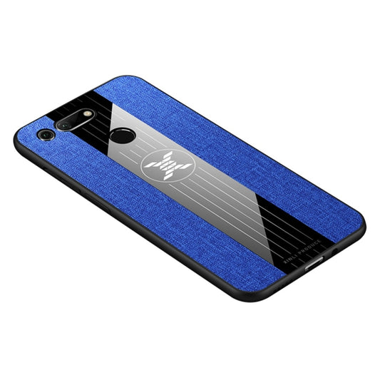 For Huawei Honor View 20 XINLI Stitching Cloth Textue Shockproof TPU Protective Case(Blue) by XINLI