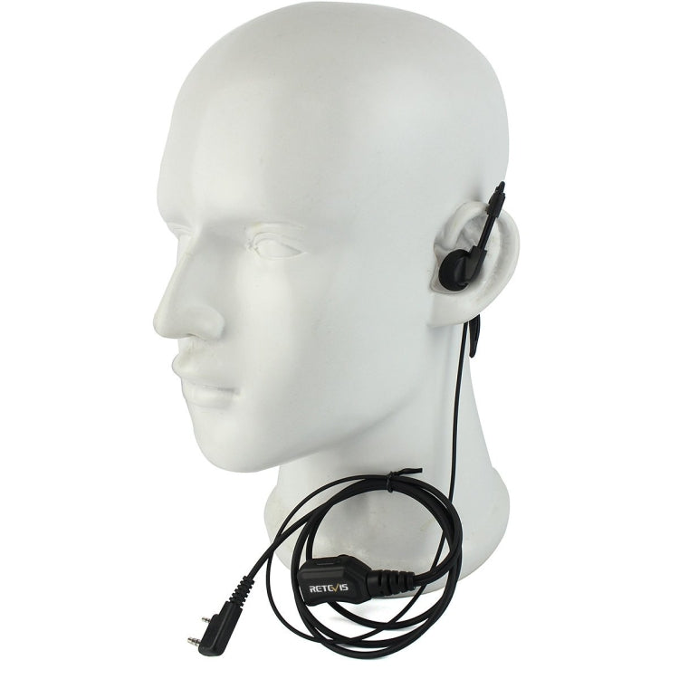 RETEVIS R-111 K Head G Type PTT Adjustable Volume Earphone Microphone for H-777/RT-5R/RT1/RT2/RT5 by RETEVIS