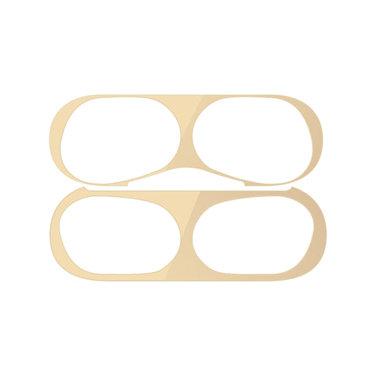 For Apple AirPods Pro Wireless Earphone Protective Case Metal Protective Sticker(Gold) by buy2fix
